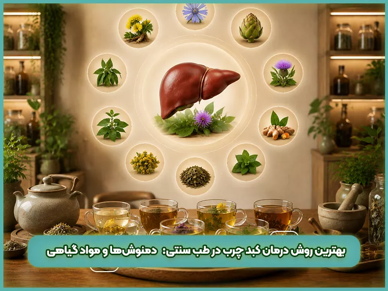بهترین روش درمان کبد چرب در طب سنتی دمنوش‌ها و مواد گیاهی