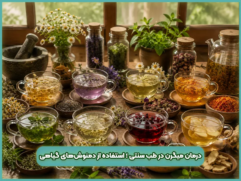 درمان میگرن در طب سنتی ؛ استفاده از دمنوش‌های گیاهی