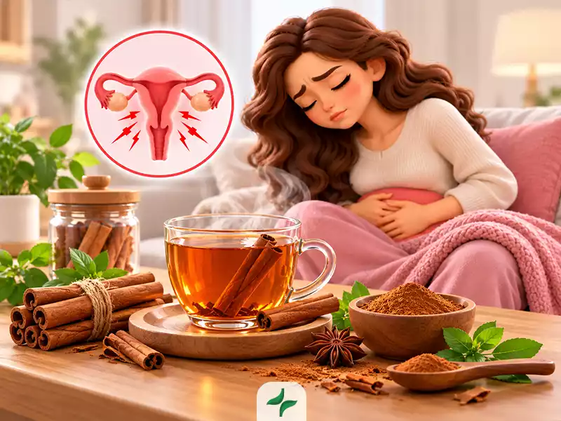درمان درد قاعدگی با طب سنتی 163 گیاهان دارویی برای کاهش درد قاعدگی: ۴. دمنوش دارچین