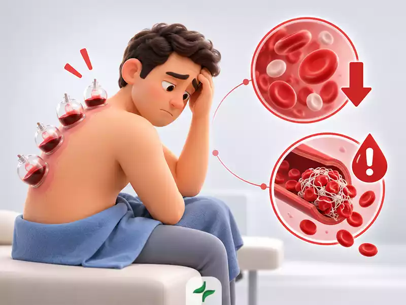 عوارض حجامت برای افراد مبتلا به کم‌خونی و اختلالات انعقاد خون