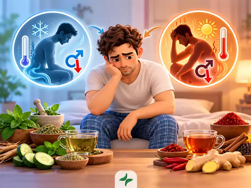 نقش سردی و گرمی مزاج در ناتوانی جنسی آقایان از دیدگاه طب سنتی